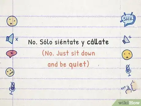Image titled Say "Be Quiet" in Spanish Step 4